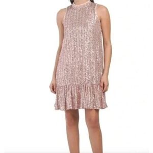 Julia Jordan ruffle sequence swing dress